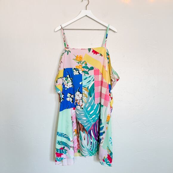 ASOS Tropical Floral Mini Tank Dress size 14 - Picture 1 of 5